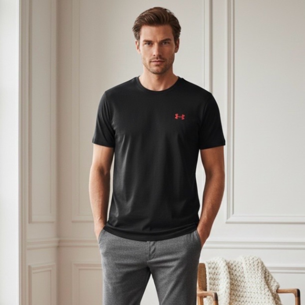 Under Armour Men's Short Sleeve T Shirt Black Large